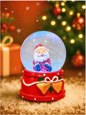 Marsilyan Yeni Yıl LED Işıklı Noel Baba Kar Küresi – Yılbaşı Temalı Dekoratif Süs 048