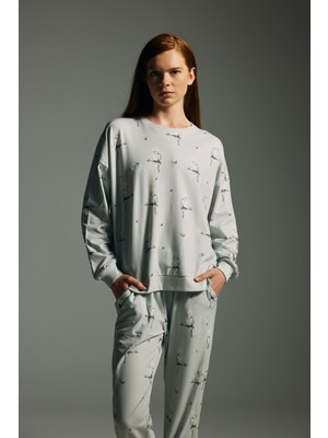 Hays Kadın Pamuklu Uzun Kollu Pijama Üstü