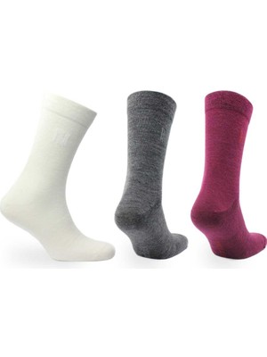Norfolk Stockholm Merinos Yünü Ince Örgü Premium Gündelik Günlük Çorap 3'lü Paket
