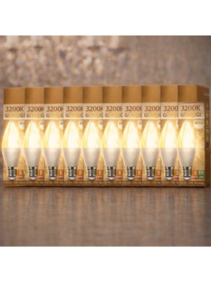 Kialed 10'lu Mum Ampul 8W E14 – 3200K Günışığı