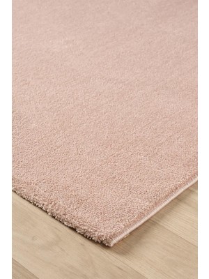 Türkeri Halı Bali Serisi Pudra Mikrofiber Antialerjik Düz Renk Halı