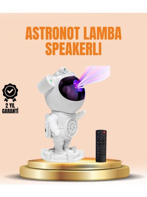 Aba3 Teknoloji Uygun Bluetooth ve Dahili Ses Özellikli Astronot Projeksiyon Lambası 2026