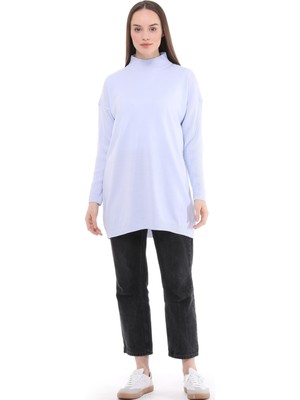 İlmek 22177 Kadın Rahat Kalıp Ince Triko Basic Kazak