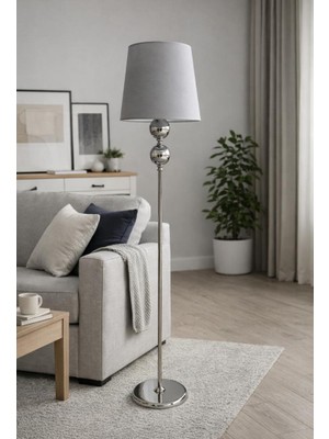 Venüs Nova Vega Iki Top Krom Lambader Hasır Açık Gri Krom Şerit Başlık