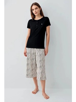 Pierre Cardin Yumuşak Dokulu Kadın Kapri Takım 9189