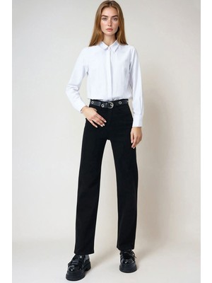 Lior Design Siyah 5 Cepli Bol Paça Palazzo Jean BCHNW-251199