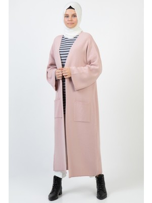 İlmek Kadın Kimono Kol Cepli Triko Hırka 4100