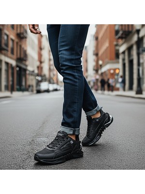 KAFKASLAR AYAKKABI Kalın Jel Taban Yeni Model Ortopedik Erkek Sneaker Spor Ayakkabı