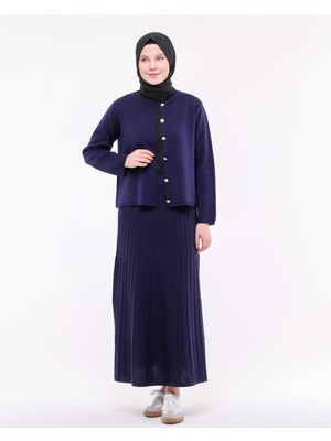 İlmek Kadın Triko Etek Hırka Takım 23319