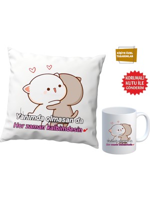 UltraMint Sevgiliye Kalp Temalı Yastık ve Kupa Seti, Özel Hediye Alternatifi