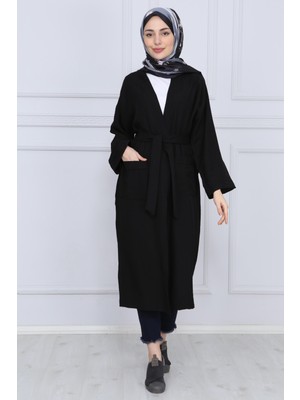 İlmek Kadın Yazlık Kuşaklı Çift Cepli Kimono 5301