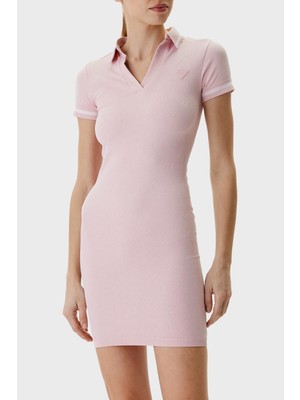 Guess 4g Logolu Slim Fit Polo Yaka Mini Elbise V6RK02Z4692 Bayan Elbise V6RK02 Z4692 F6ZY