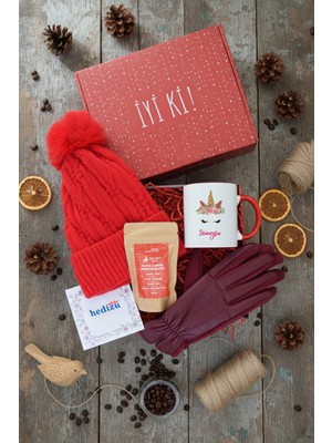 UltraMint Kırmızı Unicorn Hediye Kutusu, Sevgililer Günü Için Özel Tasarım