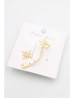 Royaleks Taşlı Kıkırdak Küpe - Altın