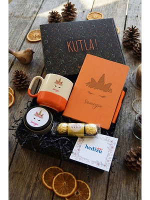 UltraMint Turuncu Unicorn Hediye Kutusu, Sevgililer Günü Için Özel Tasarım