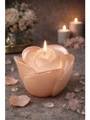BRANDSMITHS Çiçek Formlu Dekoratif Mum