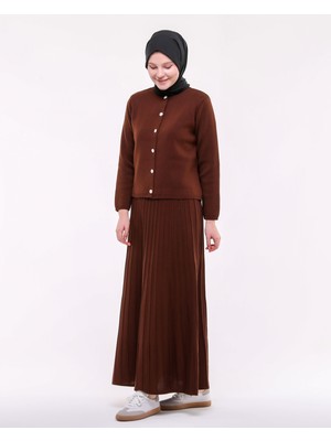 İlmek Kadın Triko Etek Hırka Takım 23319