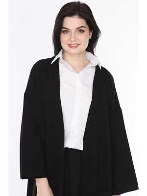 İlmek Kadın Kimono Kol Cepli Triko Hırka 4100