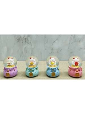 Bsre Işıklı Kar Küresi - Şans Kedisi Figürlü (1 Adet)