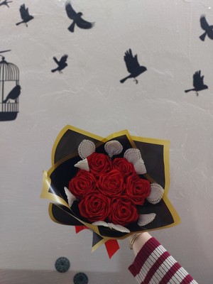 UltraMint 7'li Kırmızı Solmayan Gül Buketi Hediye, Sevgili ve Arkadaşlar Için