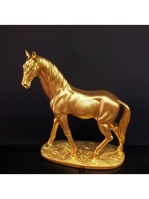 Bsre Gold At Figürlü Dekoratif Biblo - Modern Salon ve Ofis Aksesuarı