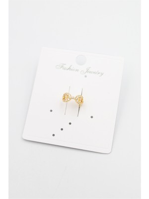 Royaleks Taşlı Kıkırdak Küpe - Altın