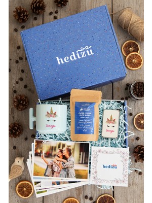 UltraMint Mavi Unicorn Hediye Kutusu, Sevgililer Günü Için Özel Tasarım