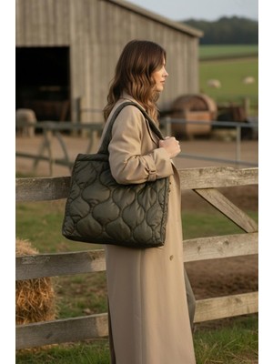 Bagg Yeşil Kapitone Çanta - Puffer Bag