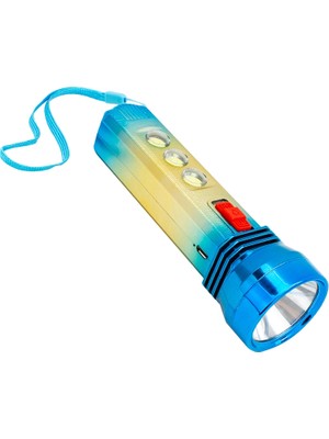 Amazex TB33 Plastik 1+3 Ledli Şarjlı El Feneri (4767)
