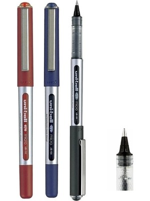 Uni Roller Kalem 0.5 UB-150 Mavi - Siyah - Kırmızı 3 Lü