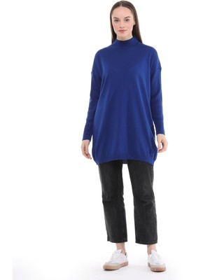 İlmek 22177 Kadın Rahat Kalıp Ince Triko Basic Kazak