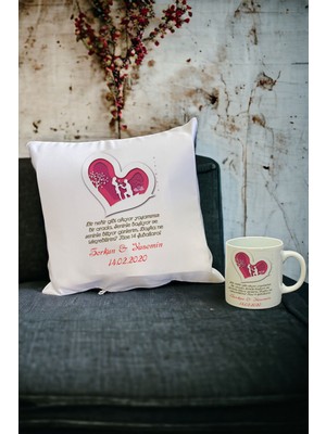 UltraMint Sevgililer Günü Için Kupa ve Yastık Seti, Sevgi Dolu Hediye
