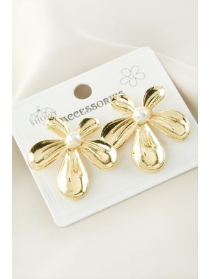 DS LLC Çiçek Metal Inci Küpe DLLSRSBJ34