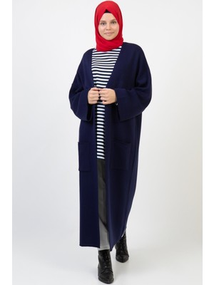 İlmek Kadın Kimono Kol Cepli Triko Hırka 4100