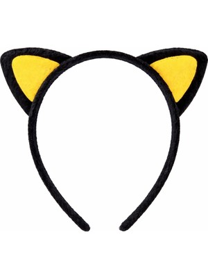 Line Peluş Kedi Kulak Taç Sarı Siyah – Çocuk Parti Kamp; Kostüm Tacı Güvenli