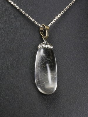 Ilgın Doğal Taş Kuvars Doğal Taş Kolye Ucu * Tamburlu