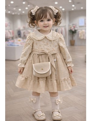 Gvn Bebe Yaka Çocuk Elbisesi