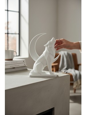 Pazarois Uluyan Bozkurt ve Hilal Figürlü Biblo