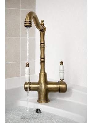 HT Prima Jeostik Country Arıtmalı Mutfak Bataryası Çift Kumandalı Nostaljik