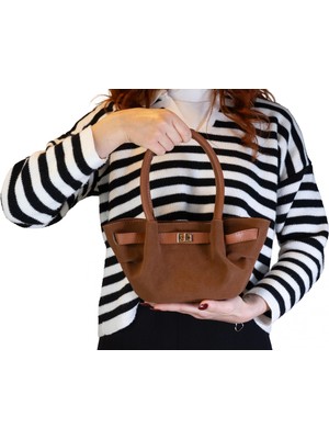 By Pellini Nubuk El Omuz Kadın Çantası Taba