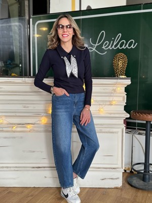 Leilaa Likralı Balon Jean Pantolon