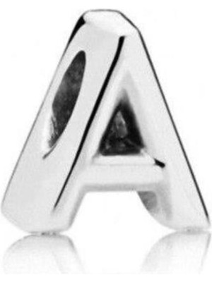 Kumi Bileklik Ve Kolye Için Harf Gümüş Kaplama Charm