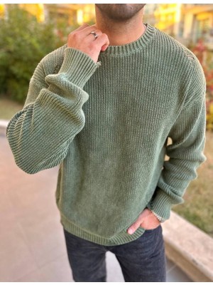 Elku Moda Kazak Triko Oversize Tüylenmez Naturel Pamuk Yırtık Detaylı Lazer Kesim Rahat Kesim Salaş Kazak