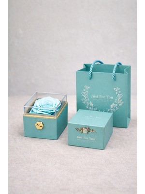 UltraMint Solmayan Gül Kutusu, Romantik Hediye, Cam Kapaklı, Sevgililer Günü Özel