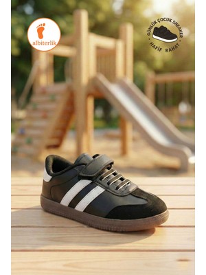 Albishoes Unisex Kız Erkek Çocuk Cırtlı Okul Ayakkabı Sneaker Çocuk Spor Ayakkabı Hafif Rahat Taban