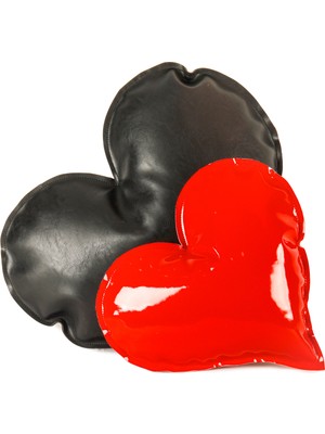 UltraMint Siyah ve Kırmızı Kalp Yastık Takımı, Romantik Hediye Seti