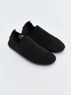 Lc Waikiki Erkek Deniz Ayakkabısı Siyah Esnek Kumaş Slip-on Tasarım ile Rahat Kullanım