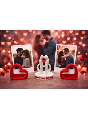UltraMint Kalpli Fotoğraf Tutucu Seti, Masaüstü Dekor ve Romantik Hediye