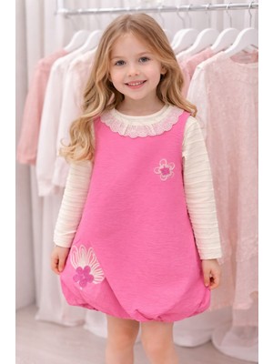 Sealy Dantel Yaka Kız Çocuk Elbisesi