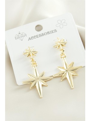 Zero Land Lvsqvr Şimşek Metal Küpe-Gümüş Rengi